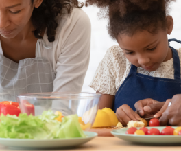 Family eating healthy